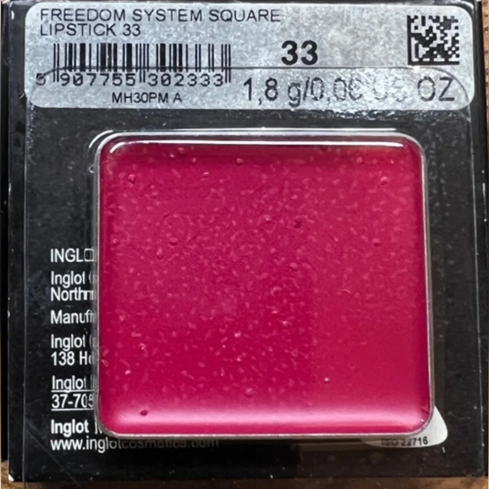 NWT INGLOT Freedom SystemSquare Lipstick - Bold Pink